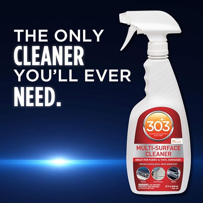 303 Products Multi-Surface Cleaner - Safely Cleans All Water Safe Surfaces - Ultimate Cleaning Power - Rinses Residue Free - Recommended By Sunbrella, 32 fl. oz. (30207)
