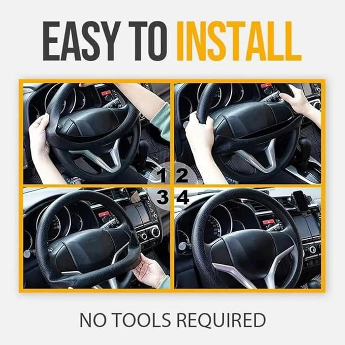 Silicone Steering Wheel Cover, Car Steering Wheel Cover, Anti-Slip Car Steering Wheel Protective Cover, Fit 12.6-16 Inch, for Car SUV Truck Van, for Women & Men (Sky Blue)