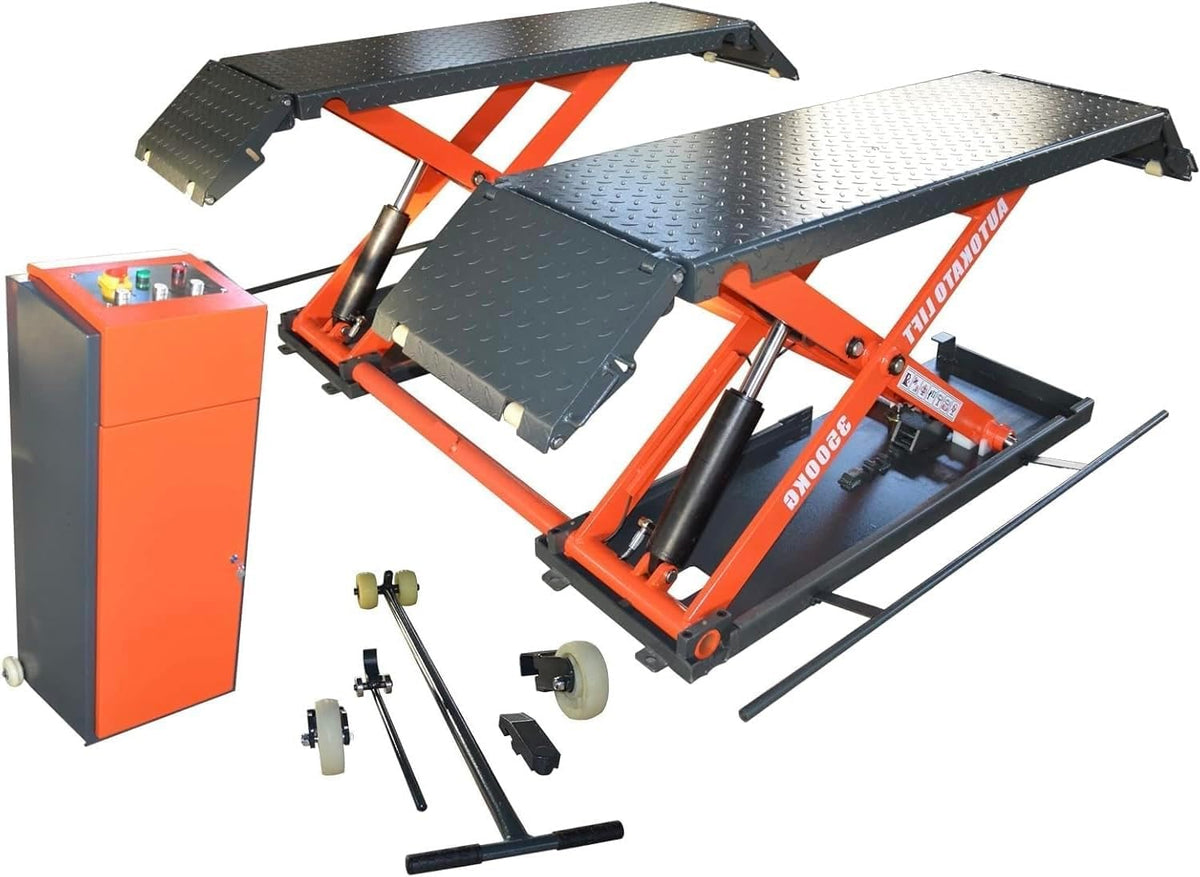 8000lbs Mid Rise Lift Scissor Lift Mid-Rise Electric Release Auto Lift 220V/1PH (X85 220V)