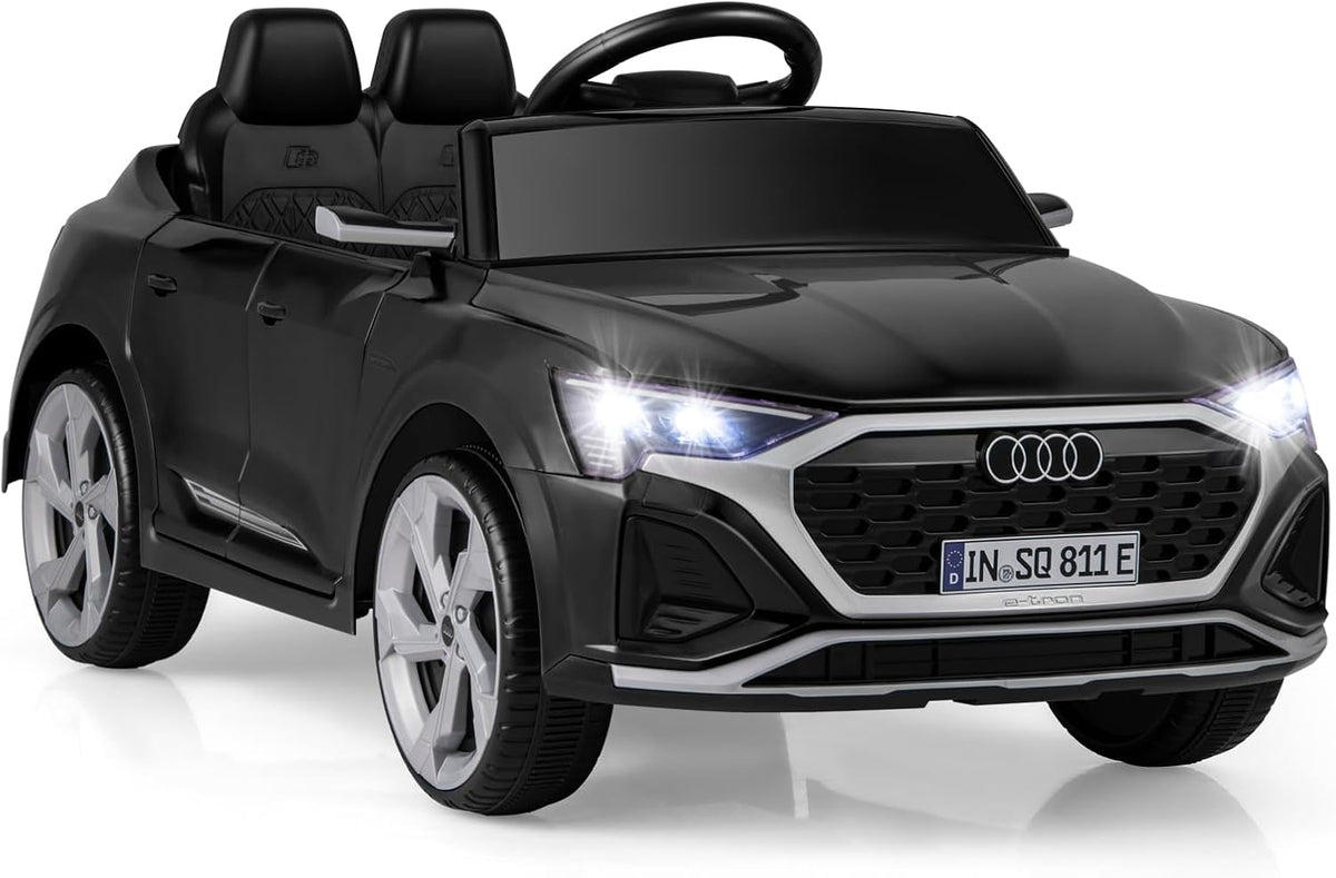 Licensed Audi SQ8 Ride on Car by OLAKIDS, 12V Kids Electric Vehicle with Remote Control, Toddlers Battery Powered Toy with 3 Speeds, Wheels Suspension, Music (Black)