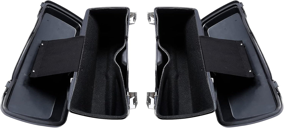 Green-L Hard Saddlebags with Black Latches Fit for Harley Electra Street Road Glide King 1994-2013 Touring Models
