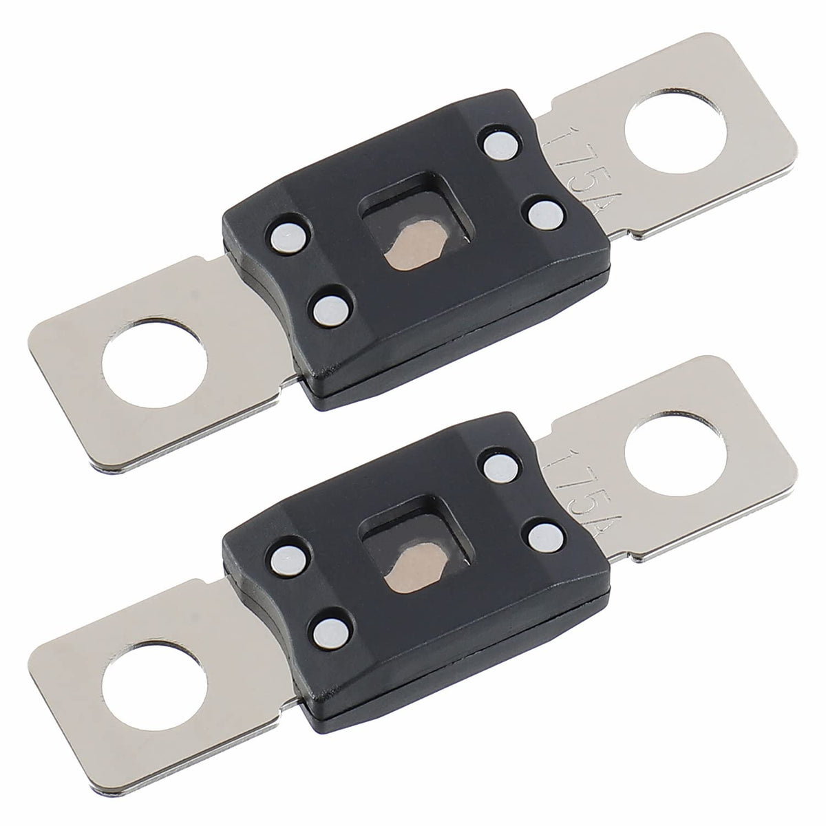 175A MEGA High Current Fuse - 175 Amp Bolt-on Fuse for Cars, Trucks, Construction Vehicles, Buses, Caravans (2 Pcs)