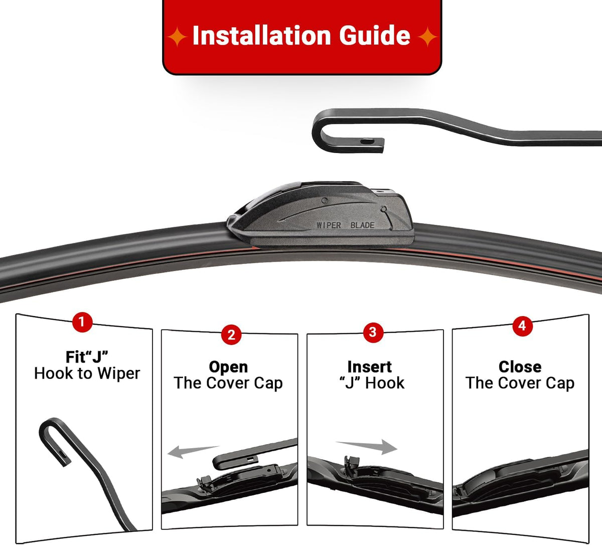 Windshield Wiper Blades Replacement for 2005-2015 Nissan Xterra / 2005-2012 Nissan Pathfinder Original Factory Quality Front Rear Wipers Blade Set for My Car - 24" 18" 12" (Pack of 3)