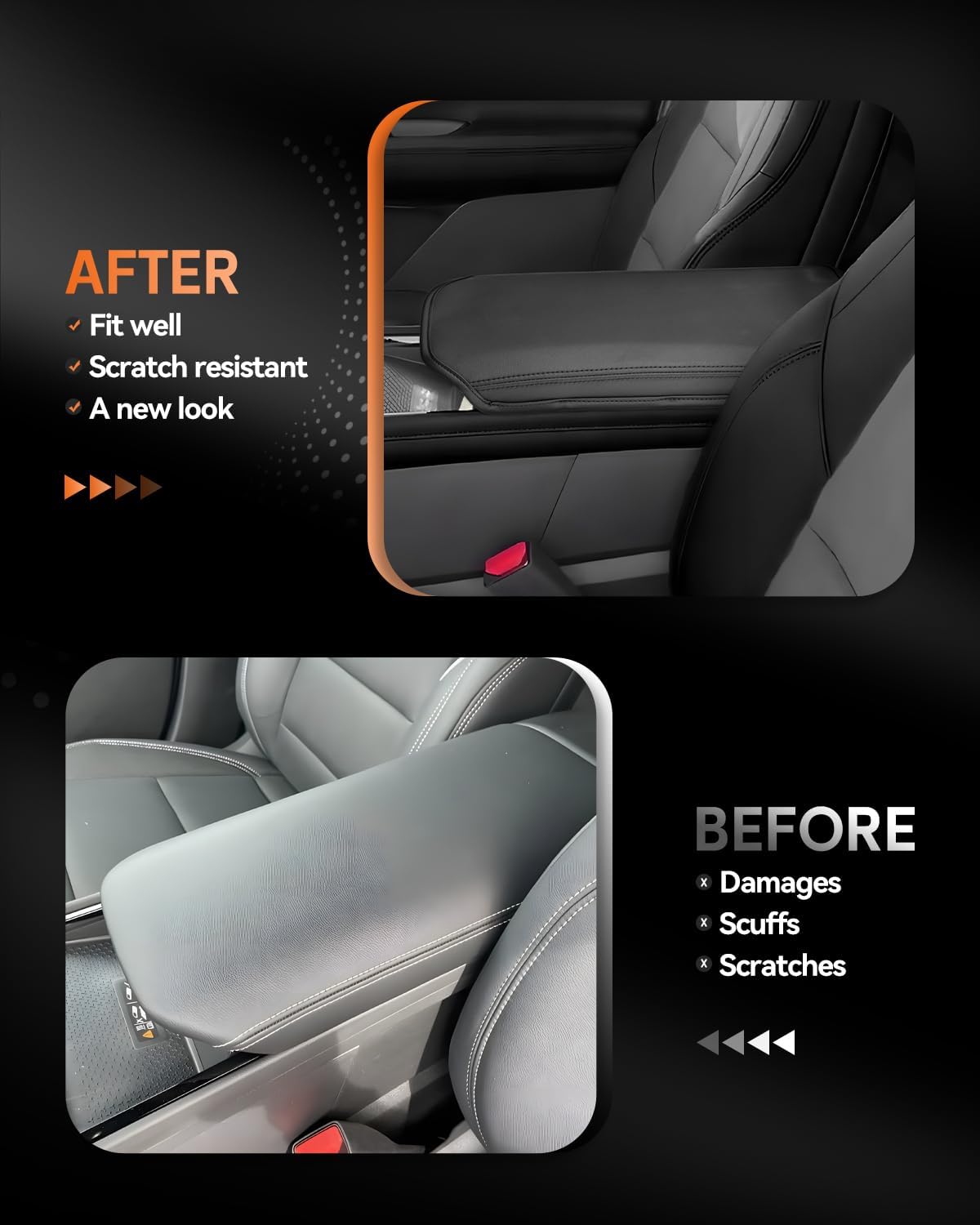CDEFG for Chevrolet Blazer EV 2024 2025 2026 Center Console Cover Armrest Box Cover for Chevy Blazer EV (LT, RS) Accessories Console Arm Rest Protector