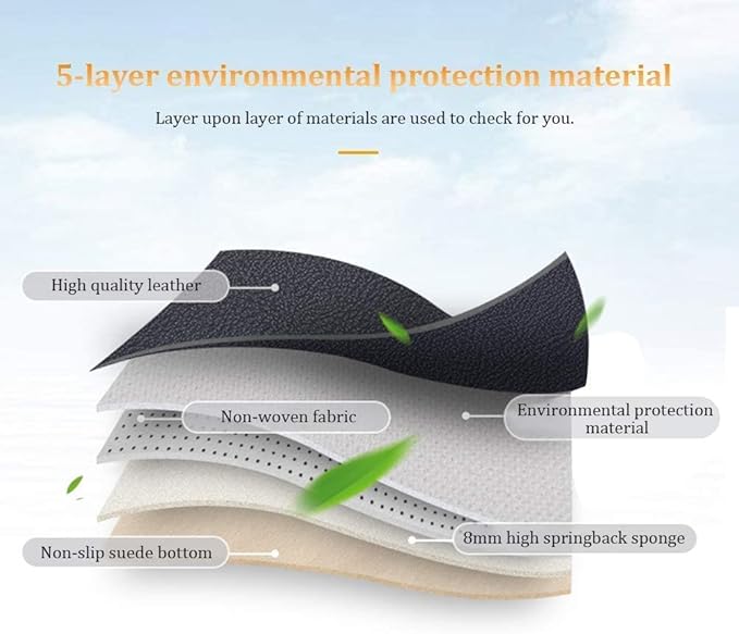 Custom Making Car Floor Mats for 90% Car Model Luxury Leather All Weather Waterproof Anti-Skid Full Coverage Liners (Black and Wine red)