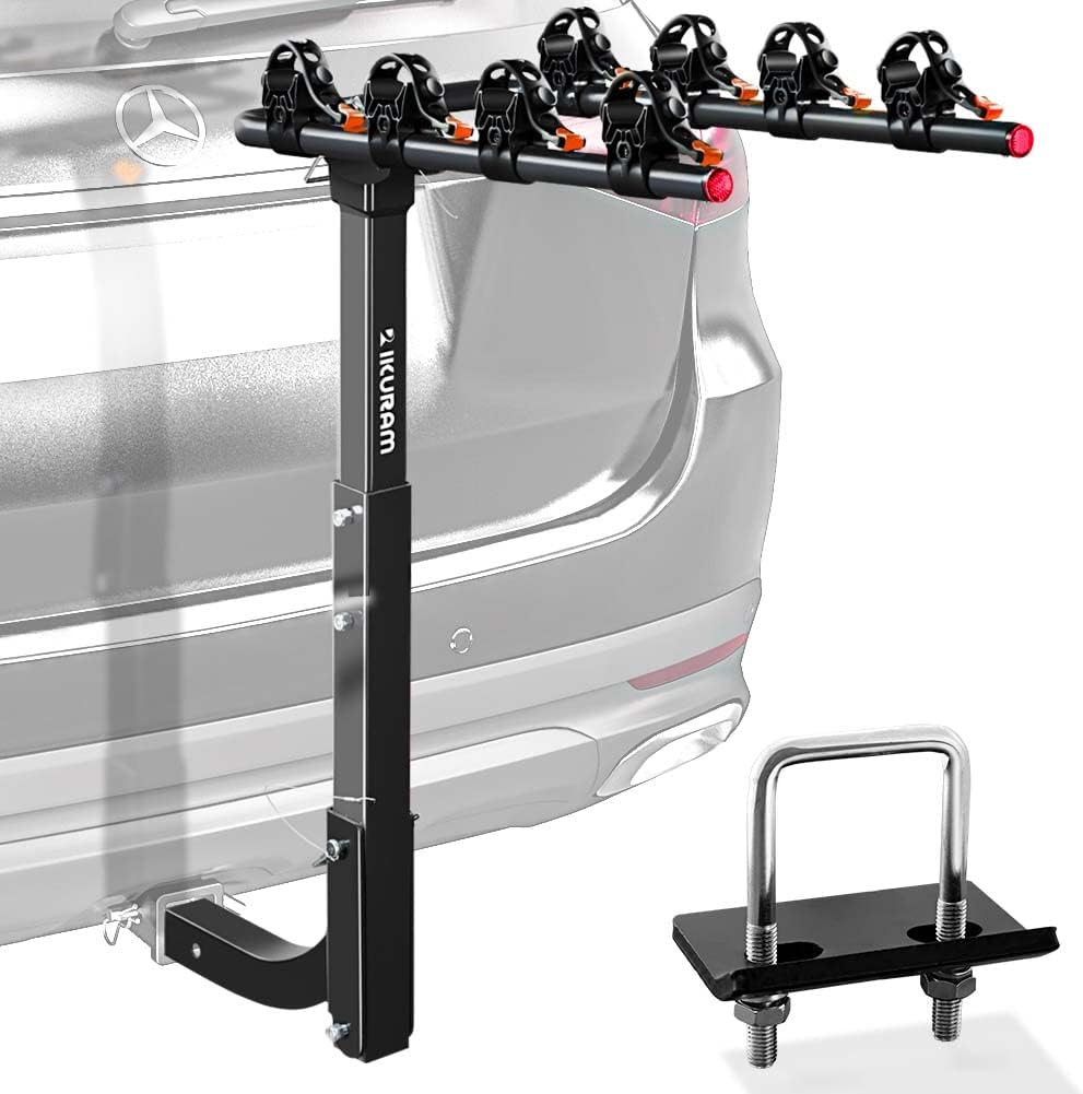 4 Bike Rack Bicycle Carrier Racks Hitch Mount Double Foldable Rack for Cars, Trucks, SUV's and minivans with a 2" Hitch Receiver