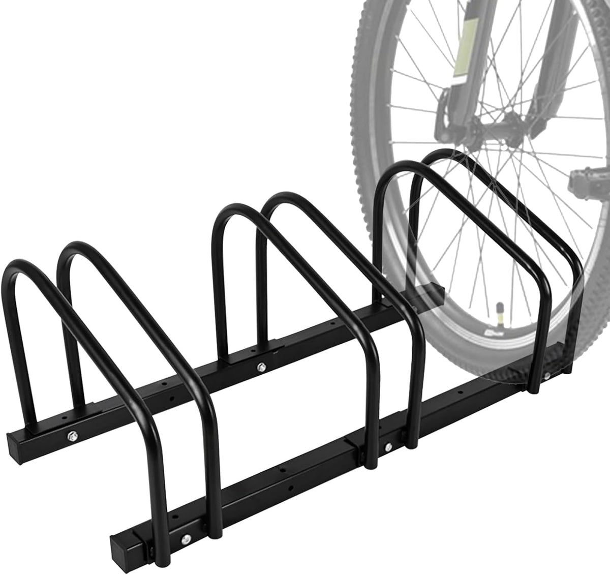 iCool Bike Stand for 3 Bikes, Parking Rack - Garage to Outdoor Use, Max. Tire Width 2.15"