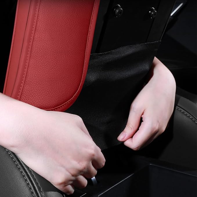 Universal Car Armrest Pad for Mini Countryman R60 F60 One/S/Cooper/JCW 2010-2024 Leather Armrest Box Center Console Cover Pad Waterproof Arm Rest Protector Decor Accessories,Brown01