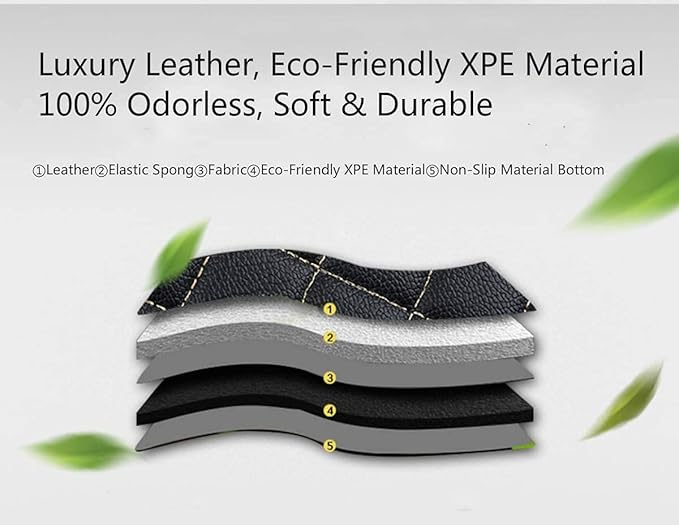 Custom Making Car Floor Mats for 95% Sedan SUV Sports Car Full Coverage Cute Men Women Pads Protection Non-Slip Leather Floor Liners (Red Wine)