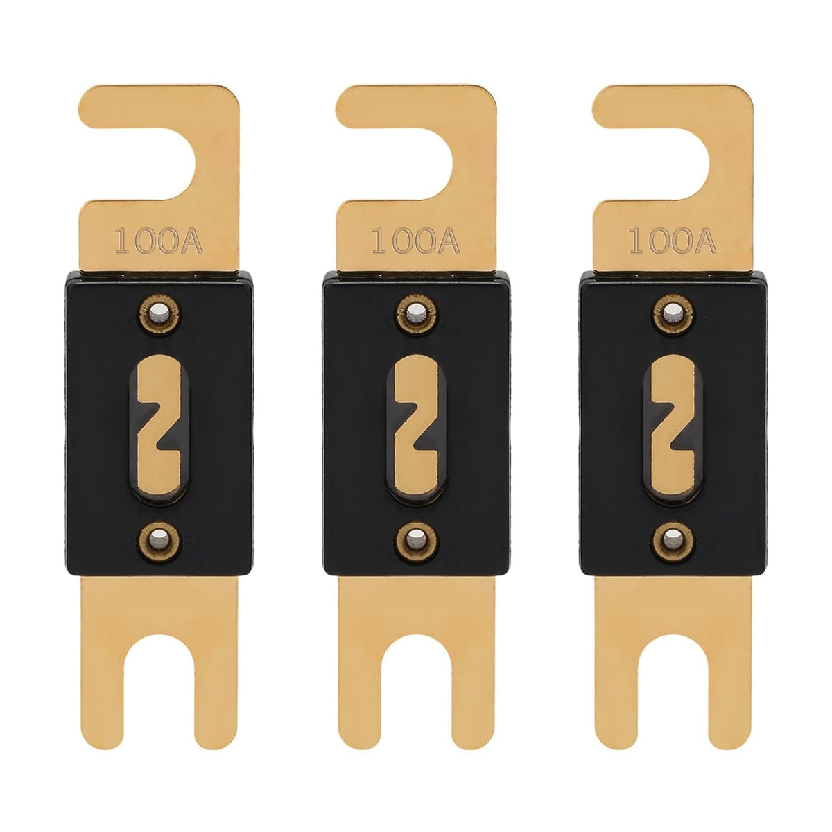 100A ANL Fuse 100 Amp Inline Blade Fuses 32V for Car Audio Inverter Automotive Stereo (Pack of 3 pcs)
