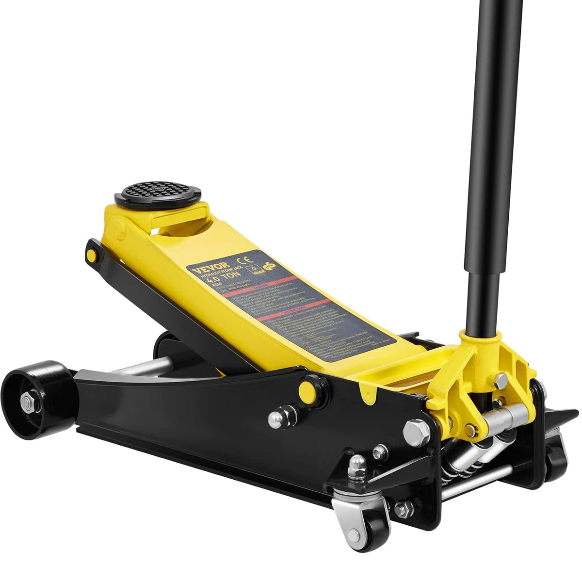 VEVOR 4 Ton Low Profile, Heavy-Duty Steel Racing Floor Jack with Dual Pistons Quick Lift Pump, Lifting Range 3.94"-20.98"