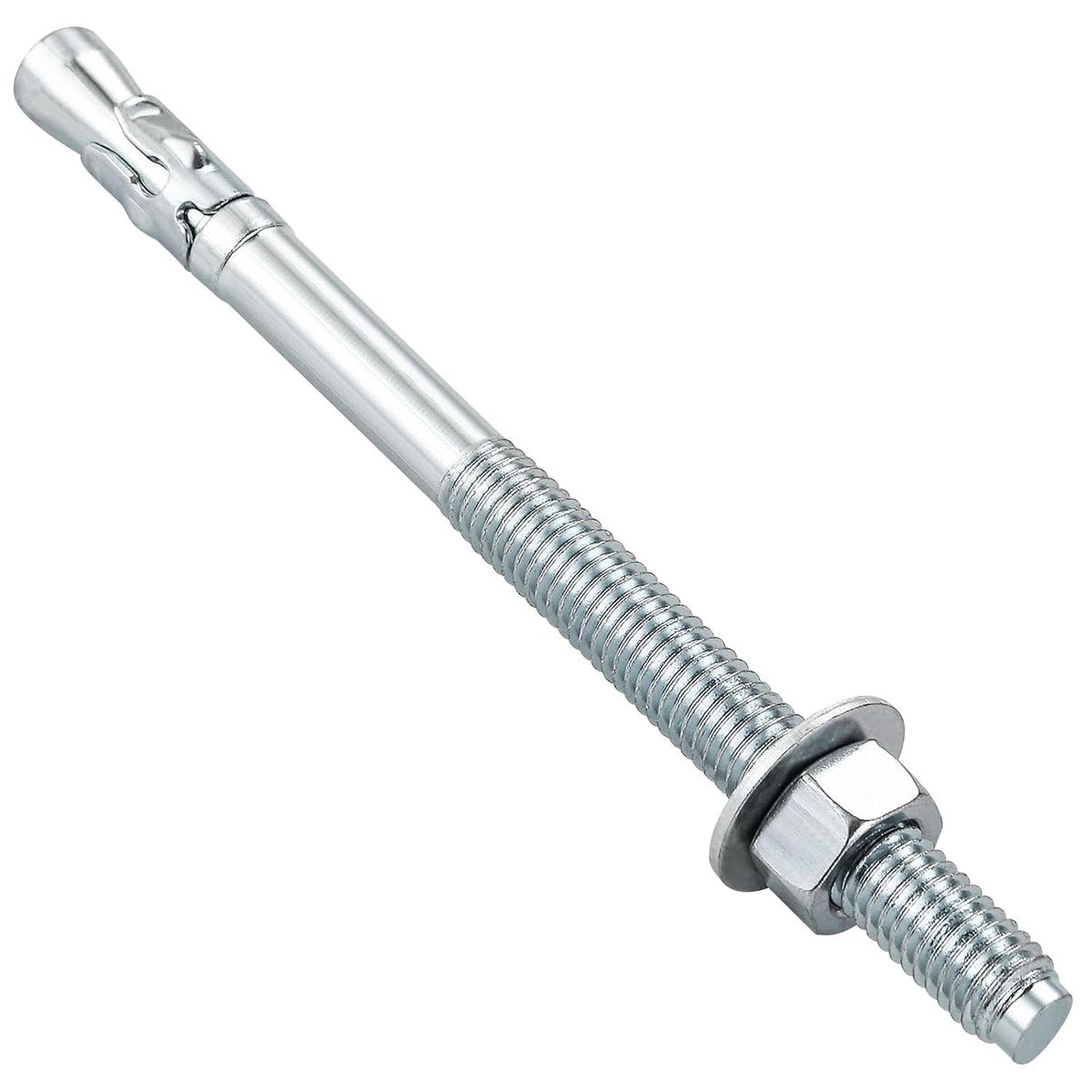 1/2x7" 10Pcs Inch Standard Fasteners for Heavy-Duty Zinc Wedge Anchors for Cement and Concrete
