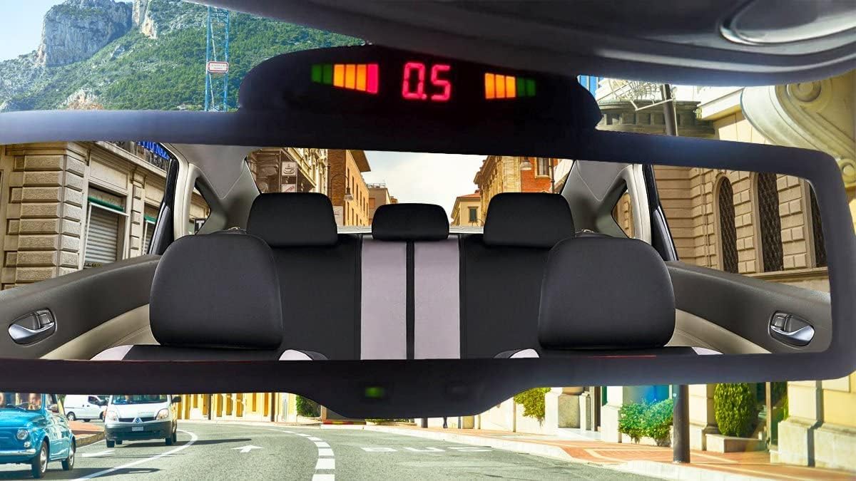 ZONETECH New 4 Parking Sensors LED Display Car Reverse Backup Radar System 10 Pack