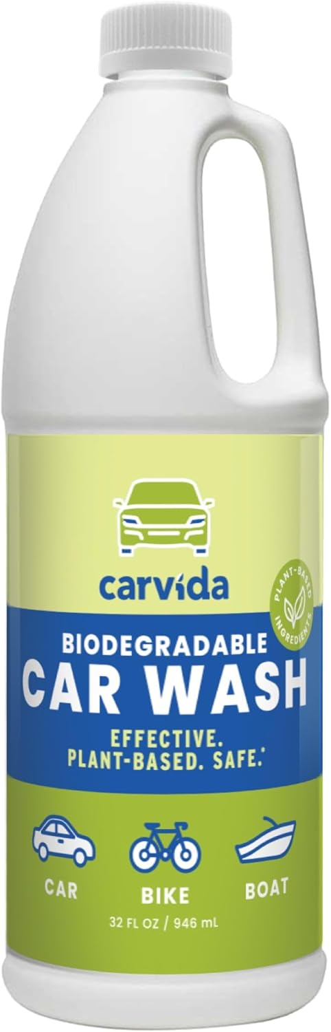 Biodegradable Car Wash, Low-Foam, Environmentally-Friendly Plant-based Concentrate, 32oz