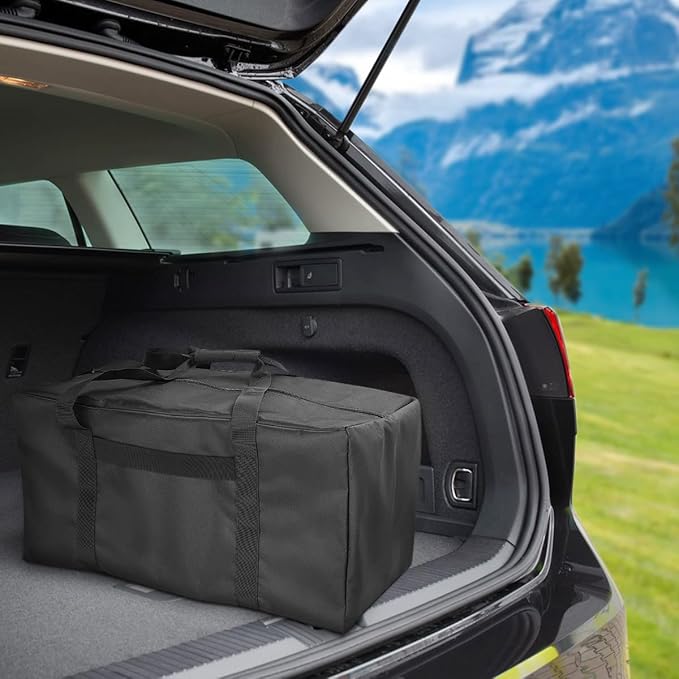 COOLBEBE 24" Sports Duffle Bag - 53L Travel Duffel Tote Bag with Upgrade Zipper Weekender Overnight, Sturdy & Water Resistant Camping duffle (2Pack Black)