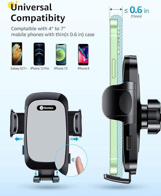 [2025 Stable Nano Suction Cup Phone Mount for Car Universal Hands-Free Suction Cell Phone Holder for Car Dashboard Air Vent Car Phone Holder Mount for Samsung iPhone 16 15 14 Plus Pro Max