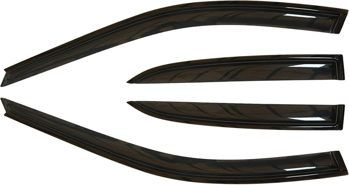4pcs Outside Mount Style Sun Rain Guard Durable Side Window Wind Deflectors Dark Smoke Vent Window Visors Compatible with Toyota 1997-2001 Camry