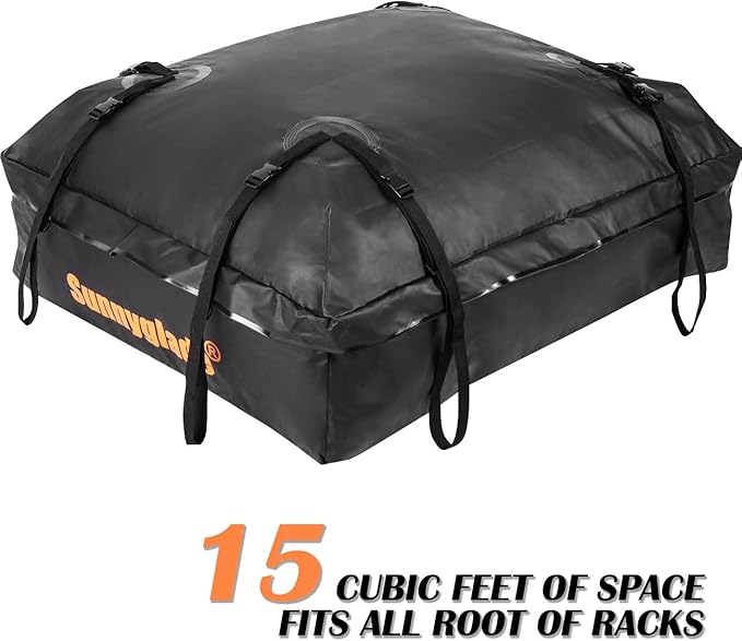 Sunnyglade Waterproof Roof Top Cargo Bag 15 Cubic Feet The Car Top Carrier Bag Fits All Roof Racks