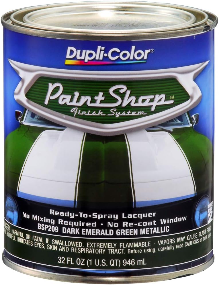 Dupli-Color BSP209 Paint Shop Finish System Base Coat – Dark Emerald Green Metallic - 32 oz. Automotive Paint
