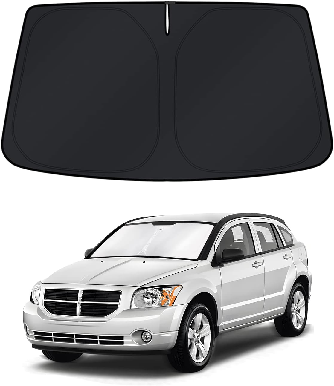 KUST Windshield Sun Shade for 2007–2012 Dodge Caliber Window Shade Sun Visor Cover Foldable Blocks UV Rays Keep Your Car Cooler