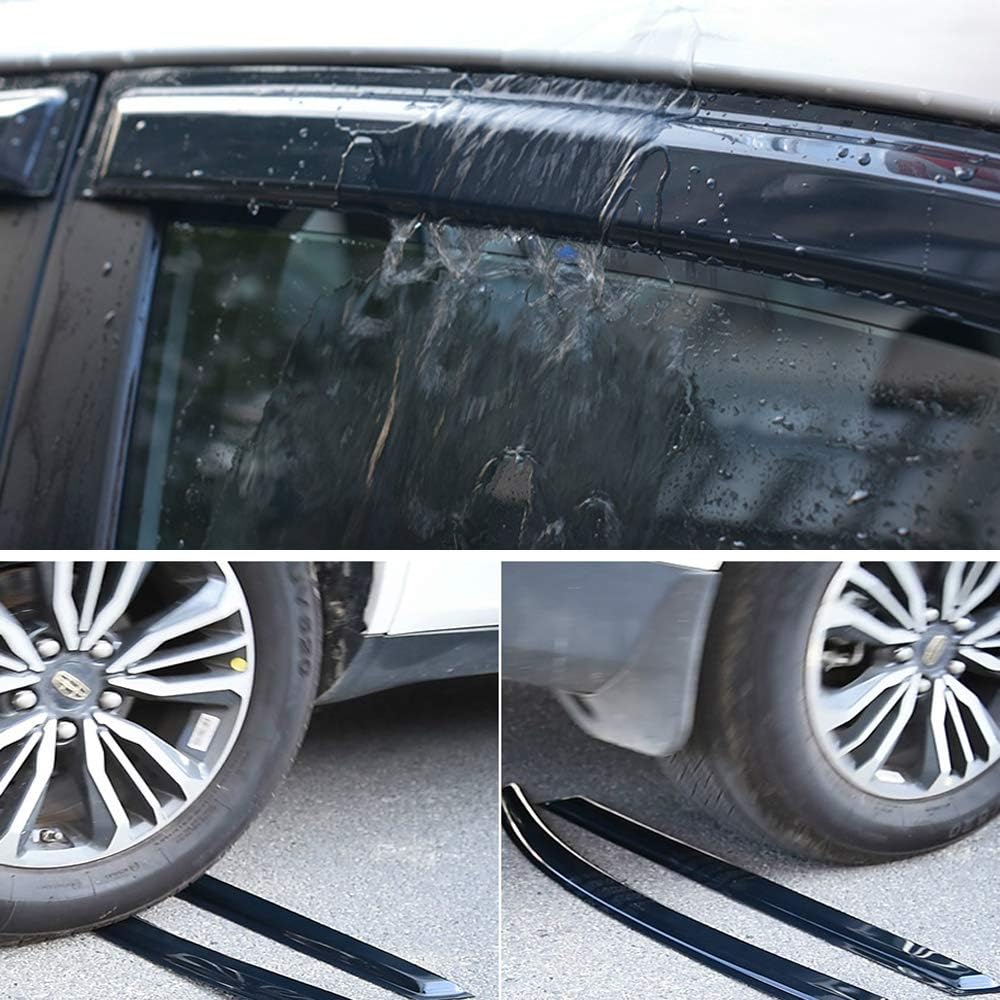 Side Window Wind Deflector,4pcs Outside Mount Style Sun Rain Guards Set,Dark Smoke Nice Window Visor fit for 2003-2008 Toyota Matrix E130 / Pontiac Vibe 94455