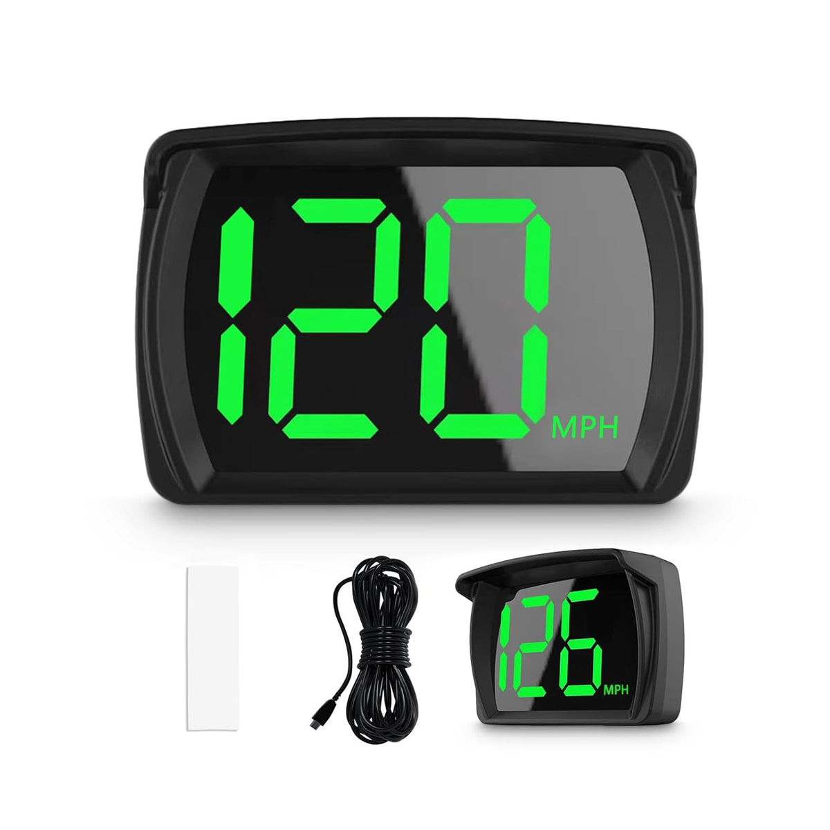 Speedometer HUD, GPS Digital Speed Meter with MPH, Head Up Display for All Cars, USB Cable Plug & Play