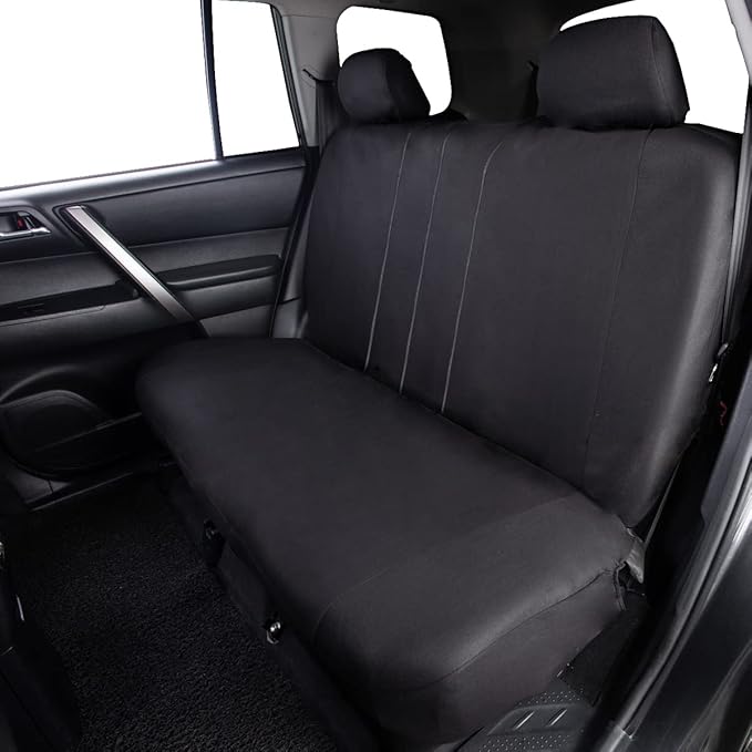 Flying Banner Car Seat Covers Front Seats Rear Bench Polyester car seat Protectors Easy installations Rear Bench Split Classic Man Lady Truck Soid Black