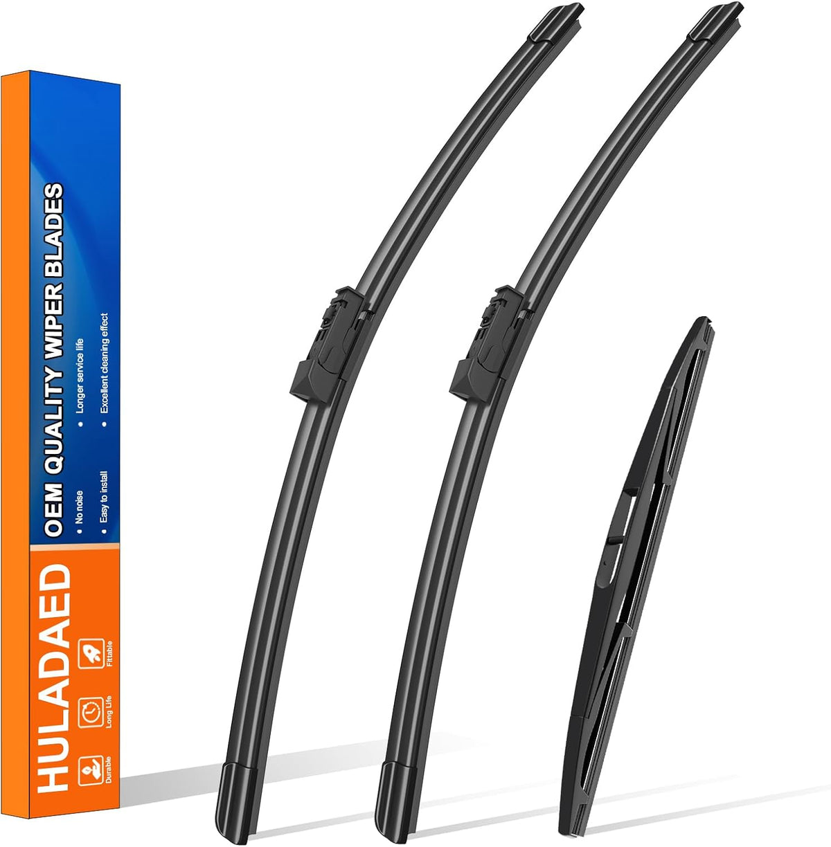 HULADAED® 26'' 16'' 12'' Windshield Wipers Replacement for Subaru Crosstrek 2023-2018,Silicone Front Rear Wiper blades for MY Car-All Weather & Quiet(3 PACK)