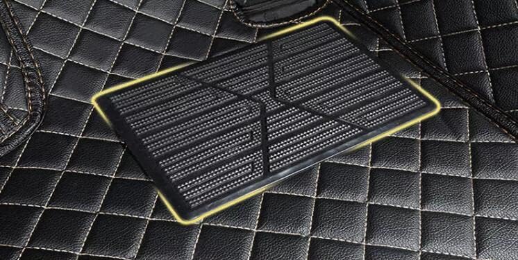 Custom All-Weather Protection Leather Car Floor Mats for Cars Sedan SUV Sports Car Waterproof Floor Mat (Black Yellow)
