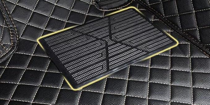 Custom Floor Mats for Cars fit 95% Sedan SUV Sports Car Full Coverage All Weather Men Women Pads Protection Non-Slip Leather Floor Liners (Beige Horizontal Stripes)