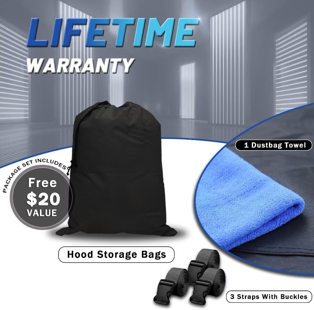 Nissan Frontier Truck Cover Custom Fit 2021-2025 King Cab/Crew Cab SB (4.9'-6.1') with Door Zipper, 12 Layers Full Exterior Pickup Truck Cover Waterproof All Weather,Wind Dust Sun and UV Protection.