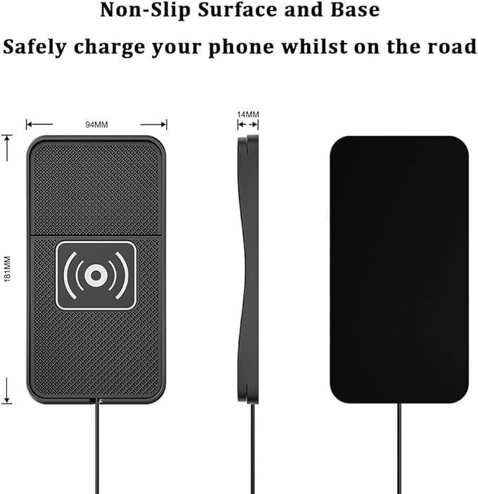 Car Wireless Charger Pad for GMC Canyon Sierra Sonoma 2000-2026, Type-C/USB 20W Fast Wireless Car Charger Pad Non-Slip Cordless Charging Mat,A-30cm Cable Type-C Plug