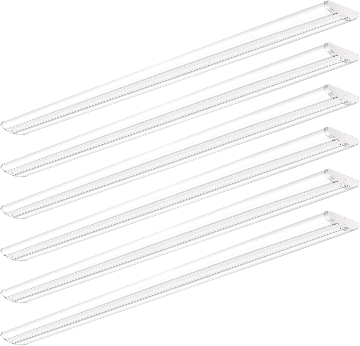ANTLUX 8FT LED Shop Light, Ultra Slim LED Wraparound 110W [6-lamp T8 Fluorescent Equiv.], 12500LM, 6000K, Commercial 8 Foot Strip Lights, Flush Mount Garage Office Warehouse Ceiling Lighting, 6 Pack