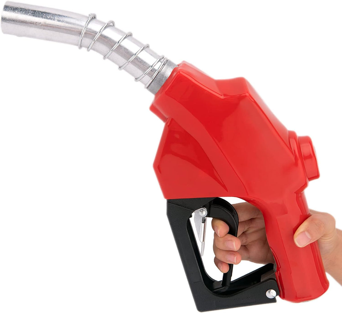 1-3/16"Automatic Fuel Nozzle, Car Fuel Filling Nozzle,Auto Shut-Off Fuel Nozzle, High Flow Automatic Fuel Nozzle, Suitable for Filling Diesel,Kerosene and Various Gasoline(inlet 1”NPT,32GPM) Red
