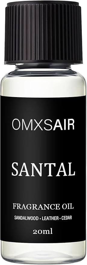 Luxury Hotel Scent Santal Oil Diffuser Refill Kit | Long Lasting Essential Oil for Large Room, HVAC & Car Waterless Fragrance Diffusers| Nanotech Formula| Spa Calming Aromatherapy Oil (20ml/0.7FL oz)