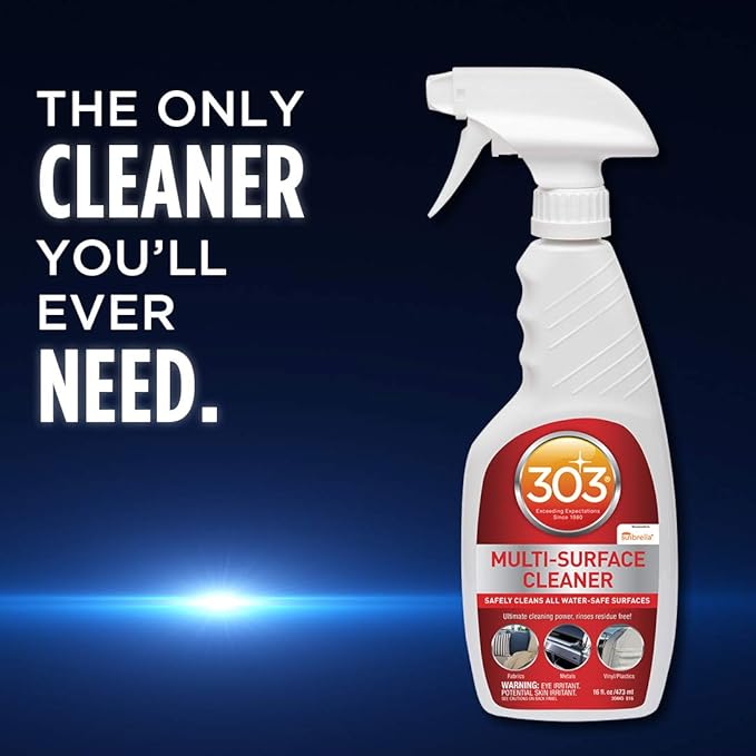 303 Multi-Surface Cleaner - Safely Cleans All Water Safe Surfaces - Ultimate Cleaning Power - Rinses Residue Free - Recommended By Sunbrella, 16 fl. oz. (30445CSR) Packaging May Vary