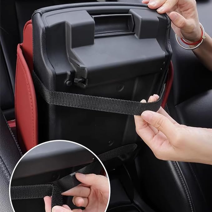 Car Armrest Pad for BMW X3 G01 F25 E83 2003-2019 2020 2021 2022 2023 2024 Leather Armrest Box Mat Center Console Cushion Pad Universal Armrest Seat Box Cover Protector,Red