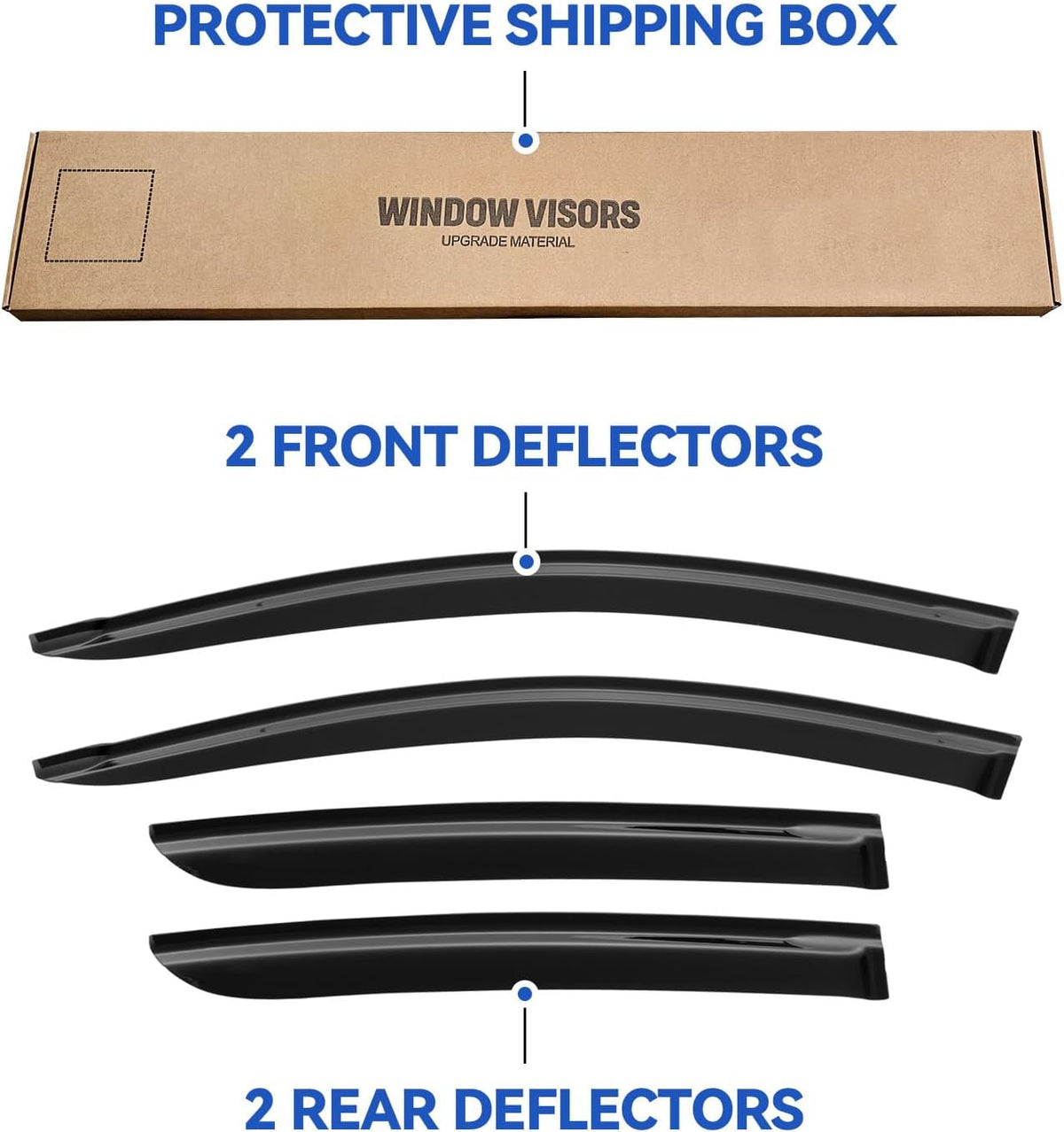 Window Visors Rain Guards for 2020-2025 Nissan Sentra, Out-Channel Window Vent Wind Deflectors Visors Shades for 20-25 Sentra