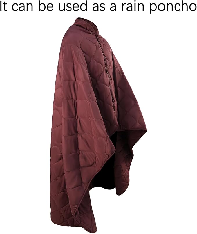 Poncho Liner Military Blanket Outdoor Camping Blankets for Travel, Beach, Grass, Picnic, Car Emergency, Outdoor, Survival