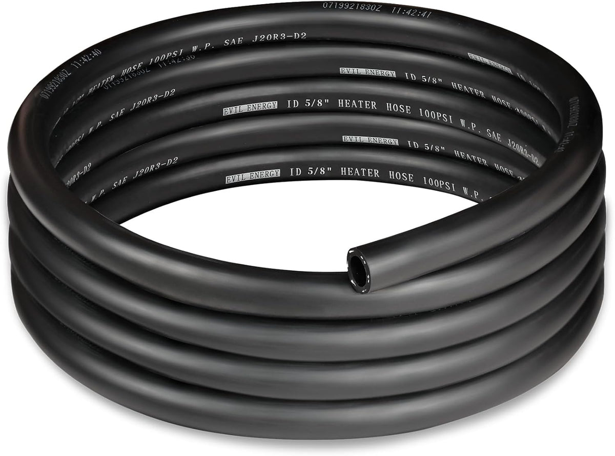 EVIL ENERGY 5/8" Heater Hose Coolant Radiator Straight 100PSI SAE 20R3 10FT Black