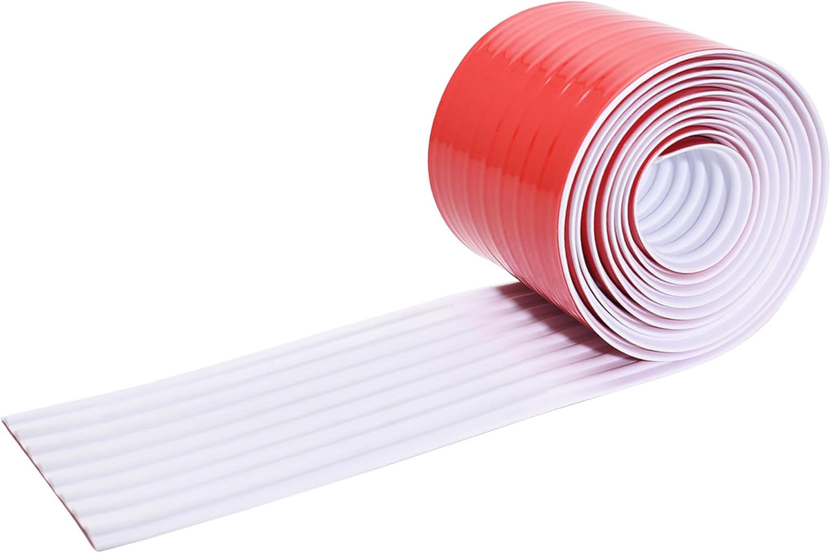 RUBBER BOND Garage Wall Protectors - 4in x 10ft Strong Self-Adhesive Rubber Bumper Protectors for Garage Walls - Heavy Duty, Waterproof and Anti-Scratch Garage Wall Protector for Car Doors (White)