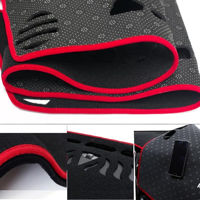 Dashboard Cover for Buick Verano 2012-2016,Polyester Dash Covers mat,Car Dash Board Protecter Cover,Interior Dash Covers Pads,Red