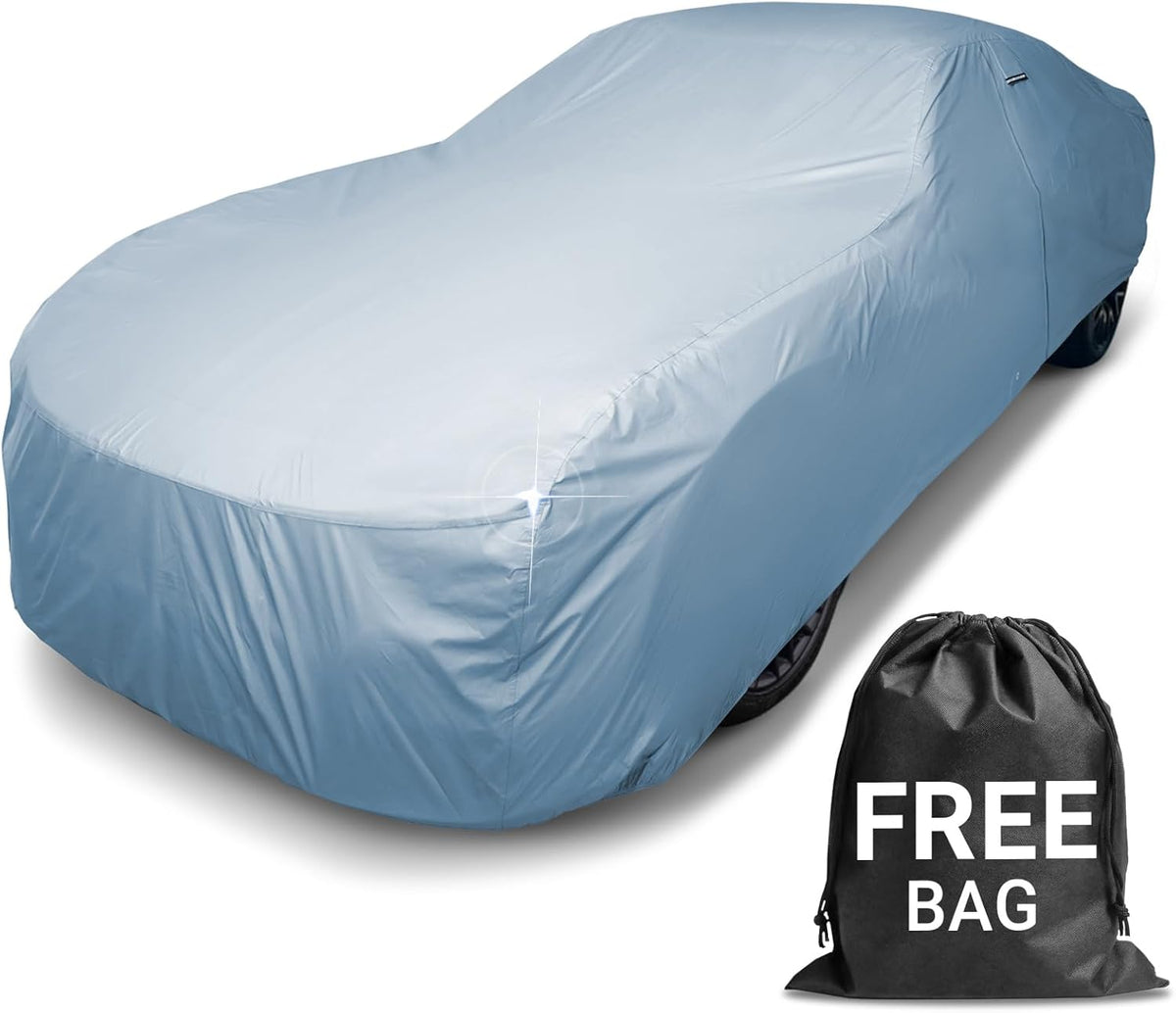 iCarCover Premium Car Cover for 1971-1978 Pontiac Grand Safari Station Wagon Heavy Duty Waterproof All-Weather Automobiles Custom Fit Indoor Outdoor UV Snow Protection Covers with Straps and Bag