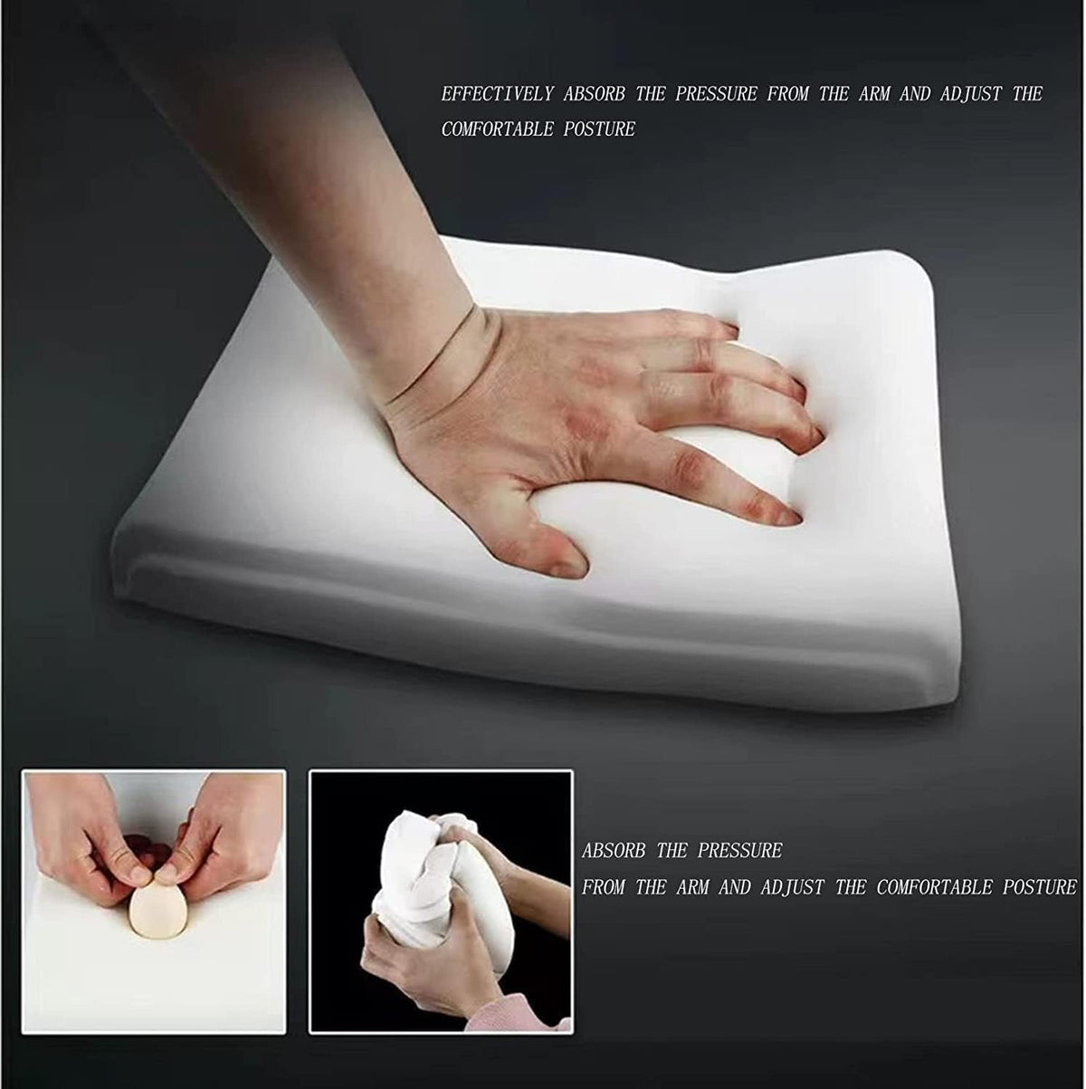 Car Center Console Cover, Memory Foam Car Armrest Cushion, Beige Auto Arm Rest Pad, Leather Arm Rest Covering Car, Hand Rest Pillow for SUV/Truck/Vehicle (No.2 Gray)