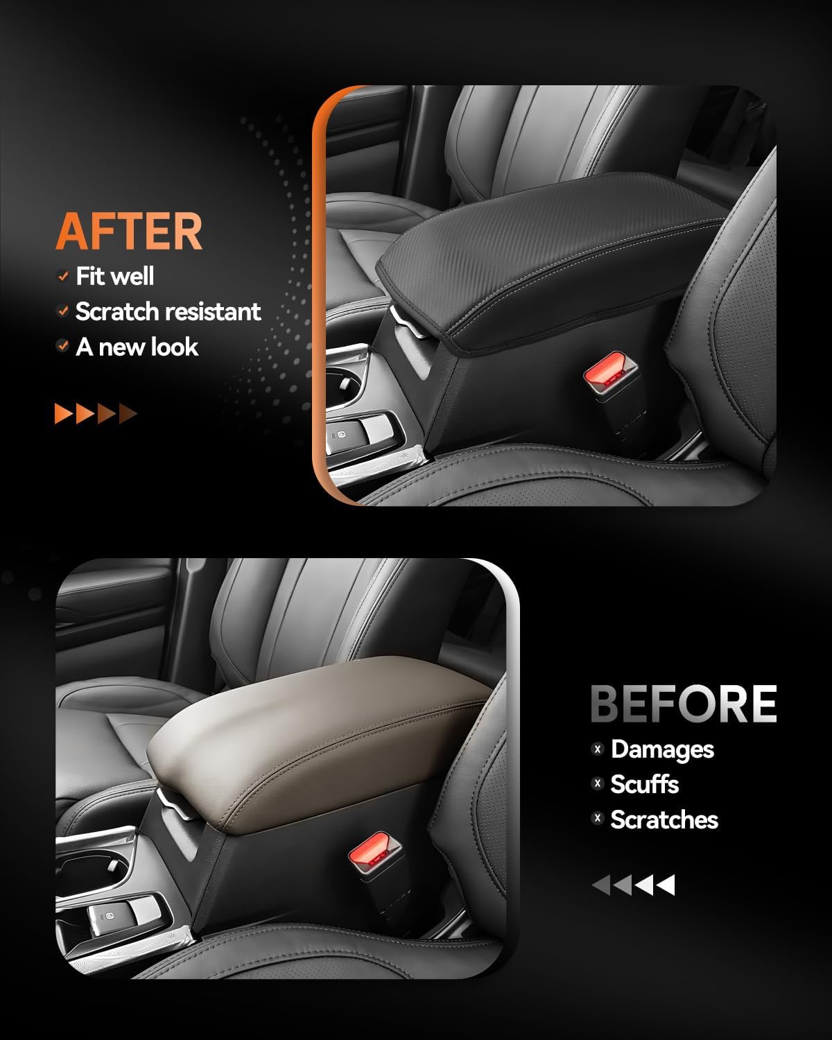 CDEFG for Subaru Ascent 2019-2025 Center Console Cover Armrest Box Cover for Ascent 2019 2020 2021 2022 2023 2024 2025 Accessories Console Arm Rest Protector