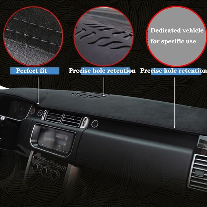 Dashboard Covers for Cherokee 2022-2023,Premium Flannel Fabric Anti-Glare & Non-Slip Dash Pad,Custom Fit,Flannel