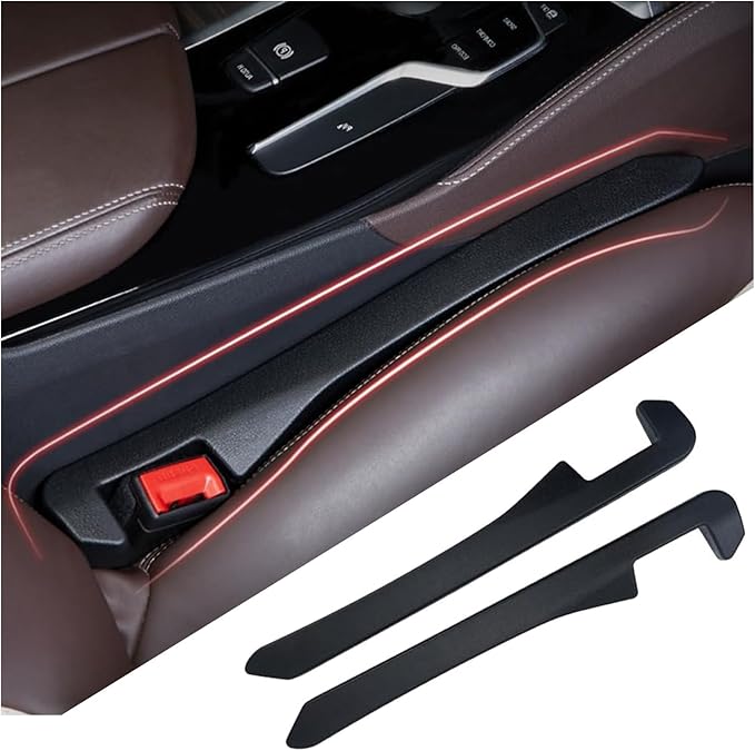 Car Seat Gap Filler 2 Pack - One Second Embedded Car Seat Crack Gap Filler for Holding Water Cup/Phone/Key - Car Inserts Between Seats