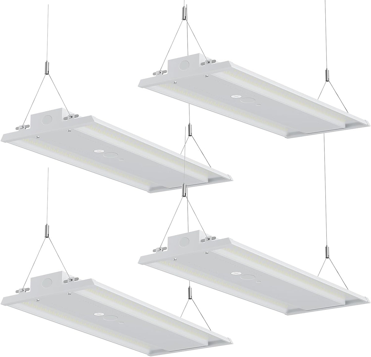LED Linear High Bay Light, 130W 19500LM High Bay LED Shop Lights, 120-277V, 5000K, 0-10V Dimmable LED Shop Light, Linear High Bay Light for Warehouse Workshops, UL Complied, 4 Pack