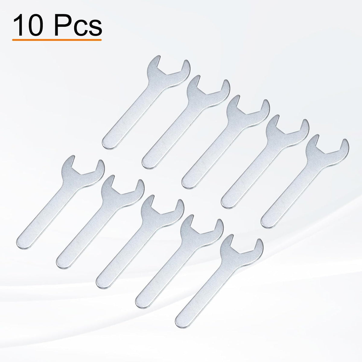 HARFINGTON 10pcs Small Wrench 25x126x2.8mm Metric U-Shaped Single Open Ended Spanner Super Thin Flat Head Galvanizing Wrench for Automotive Repair Furniture Assembly