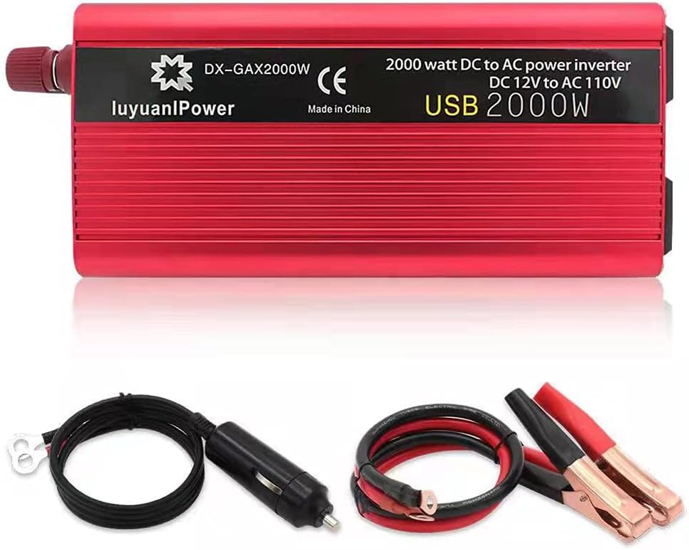 2000w Power Inverters Car Power Inverter Car Inverter 12v to 110v 900W/2000W(Peak)